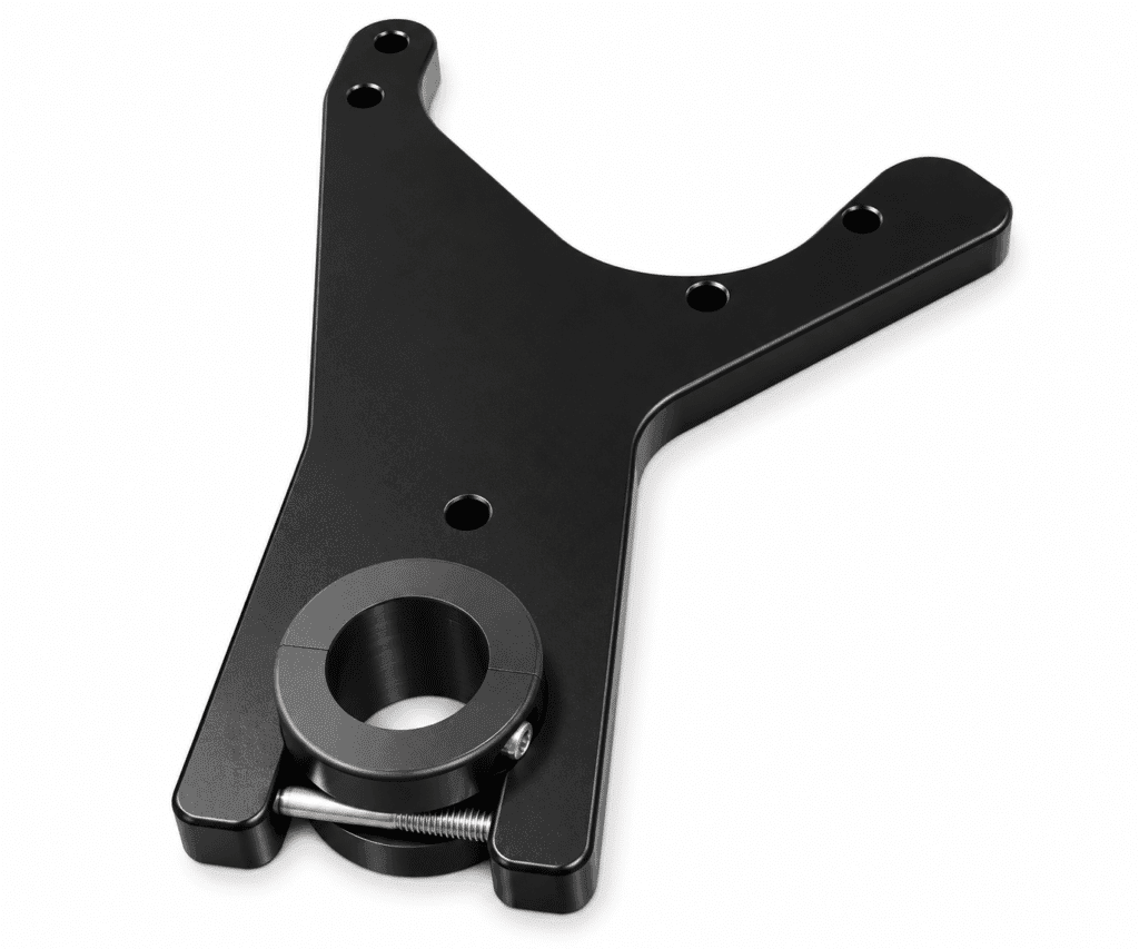 Ultrex LiveScope mount kit for the First Mate XT: powder coated 6061 aluminum plate and shaft clamp for a Minn Kota Ultrex